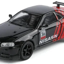 Nissan skyline GTR 1:32 car toy for kids with Openable Doors & Light-39