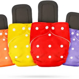 Stylish Reusable Washable Cloth Diaper With Black 5 Layer Insert For Born Baby-27