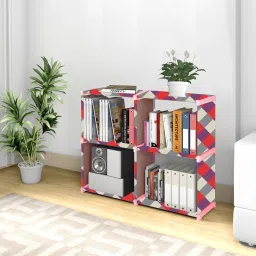 Multipurpose Collapsible Bookshelf 10 Racks Book Stand Almirah for Home & Kids Metal Open Book Shelf-32
