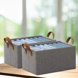 Polyester Wardrobe Clothes Organizer Collapsible Fabric Storage Box for Sweater,Blanket Storage Basket-picture-9