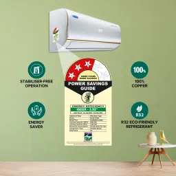 blue star 2023 Model 0.8 Ton 3 Star Split Inverter Multi Sensors, Self Clean Technology, Self Diagnosis, Stabalizer Free Operation, Dust Filter AC - White image 4