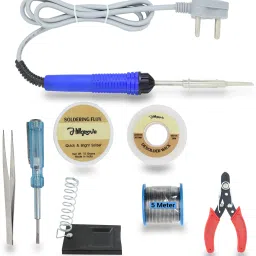 Electric Gadget 8in1 New Mobile Soldering Iron Equipment Tool Machine Combo Kit Set with Flux Paste and Wire 25 W Simple-19