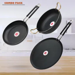 Superior Quality Pack of 3, Fry Pan 20 cm diameter 0.75 L capacity-image-94