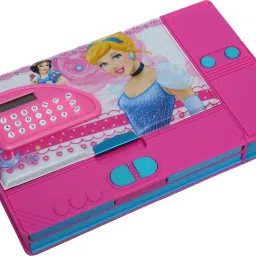 Wimbley Girls Jumbo Pencil Box with In built Calculator & Sharpener for Kids - Cinderella Wimbley Girls Jumbo Pencil Box with In built Calculator & Sharpener for Kids - Cinderella Art Plastic Pencil Box-picture-12