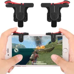 UPROKT PUBG Shooter Controller Gaming Trigger Fire Free Button Handle for IOS Android SmartPhone Wireless Gaming D9 Trigger Controller for Mobile Smartphones Aim KeyGaming Accessory Kit image 3
