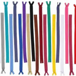 Pack of 25 Long Ladies Concealed Zips Multi Colours for Ladies Dresses, Chudidars, Childrens’ Dresses, Frocks, Gowns Multicolor Nylon Invisible Zipper-31
