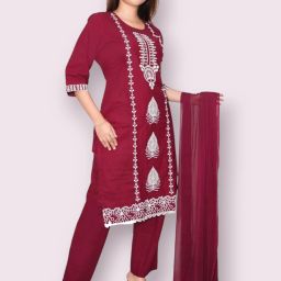 Self Design Kurta, Salwar & Dupatta Set-image-54