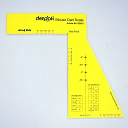 3 Dart Scale for Blouse Front Measurement | Accurately mark and shape darts Drafting Kit-picture-36