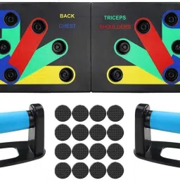 Push Up Board - Complete Push Up Training System, 9 in 1 Color -Coded Push-up Bracket Board for Power Press Exercise, Fitness Fitness Accessory Kit Kit-9