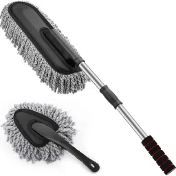 Car Microfiber Duster, Car Microfiber Duster with Extendable Handle Wet and Dry Duster Set-picture-1