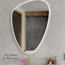 Asymmetric Pebble Glow Wall Bathroom Mirror 18*24 inch Bathroom Mirror-picture-15