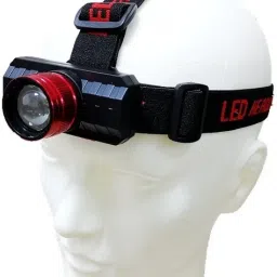 care 4 102 ZOOMABLED HEADLAMP 30W ZOOM light High Power Headlamp Usb Charging High Power head torch (waterproof, with head belt) with zooming function Torch (Black : Rechargeable) Torch image 2