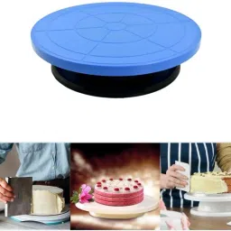 zest4u New Revolving Cake Stand Decorating Turntable Easy Rotate Cake Stand Plastic Cake Server image 3