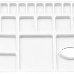 Rectangle Shape Colour Mixing Palette/Tray for Artist/Students 25 Paint Wells Palettes-image-82