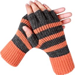 Striped, Self Design, Printed Winter Men Gloves-image-20
