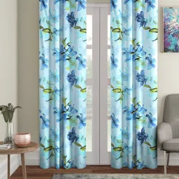 210 cm (7 ft) Polyester Semi Transparent Door Curtain (Pack Of 2)-63