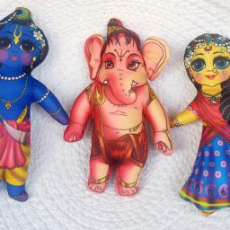 UAS RADHA KRISHNA GANESH SOFT TOYS - 7.5 inch-6
