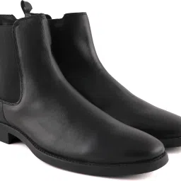 Leather Chelsea Boots Side-Zip Extra Cushion Inner Sole Boots For Men-image-40
