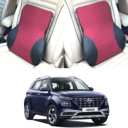 Black, Red Fabric, Leatherite Car Pillow Cushion for Hyundai-image-98