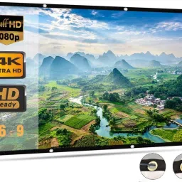 royality 77 inch 16:9 HD Projector Screen, Anti-Crease Foldable Portable, white matt Projector Screen (Width 67 cm x 38 cm Height)-38