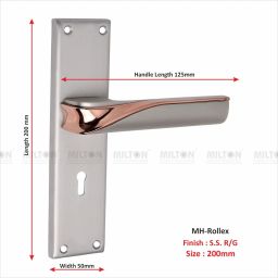 milton Stainless Steel, Zinc Alloy Polished Handlesets image 2