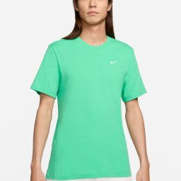 Men Solid Round Neck Pure Cotton Green T-Shirt-image-35