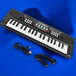 H56(37 Keys )Piano Toy with Microphone, USB Power Cable & Sound Recording Best Birthday Gift for Boys and Girls Musical Instruments Analog Portable Keyboard-image-41