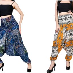 Printed Rayon Women Harem Pants-image-89