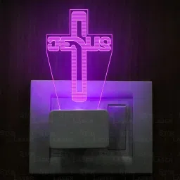 Jesus Cross Acrylic Night lamp 7 Color Changing Light with Plug Night Lamp-picture-22