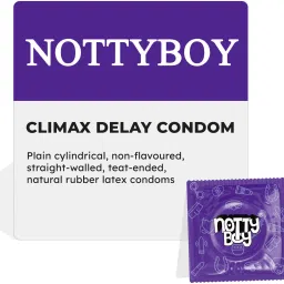 nottyboy Over Time Condoms (10 Sheets) and Slide Strawberry Flavoured Water Based Lubricant image 2