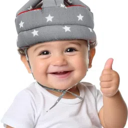 Baby Safety Hemlet AIR MAX(Grey) for Crawling and Walking with Air Ventilation Flexible Size Head Protector-0