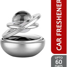 Aroma Double Ring Solar Energy Car Air Freshener Silver Diffuser-image-61