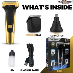 Make Ur Wish Professional Shaver & 3 in 1 Waterproof with Fast Charging BeardShaver For Men image 2