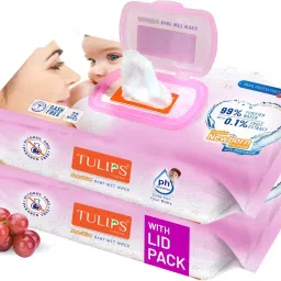 Baby Wet wipes with LID (72 Wipes X 2 Packs) for Gentle Cleaning/ Moisturising, Rash Free, 99% Purified Water with Grapefruit Extracts-image-10