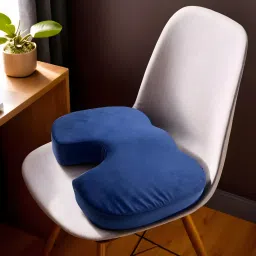 Coccyx Velvet Tailbone Seat Cushion, Ventilated With Gel Infused Memory Foam Memory Foam Solid Cushion Pack of 1-image-40