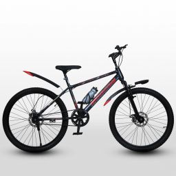 Arcadian 26T Road Cycle DUAL DISC Front Shocker (Single Speed, Red) 26 T (inch) Road Cycle-image-43