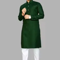 Men Solid Cotton Blend Straight Kurta-picture-21