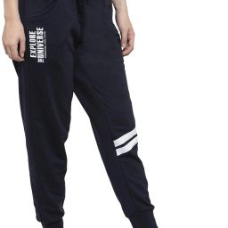Women Self Design Blue Track Pants-image-82