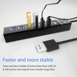 BhalTech 7 Port USB Hub 7 Port USB Hub 3.0,USB Data Hub Splitter USB Hub image 3
