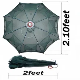 purkait fishnet 8 UMBRELLA GAP 6mm HEIGHT 1.3f CURVE 4f R 8.6f POCKET R 1.8f Fishing Net image 2