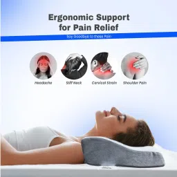 gadda co Memory Foam Butterfly Orthopaedic Pillow Memory Foam Solid Sleeping Pillow Pack of 1 image 5