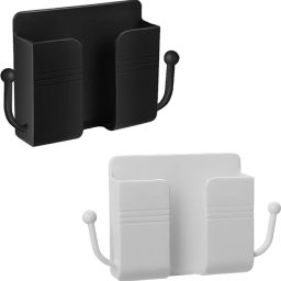 OIVO INDIA Wall Charger Phone Universal Hanging Stand Bracket (Black & White, Combo of 2) Mobile Holder-image-95