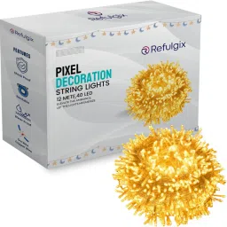 40 LEDs 12 m Yellow Steady String Rice Lights-24