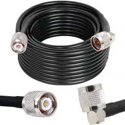 Netboon 10 Meters HLF400 RF Coaxial Cable TNC Male to N Male Right Angle Connector For Antenna Amplifier-image-63