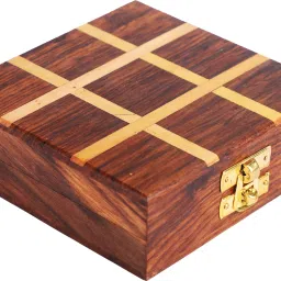 Wooden Puzzle Wooden Tic Tac Toe/ Noughts and Crosses Game Unique Handmade Quality Wooden Family Board Games Party & Fun Board Game-8
