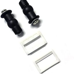 parryware Seat Cover Hinges, Washer & Nuts Set, Durable Finish 40mm (Pack of 6) Clamp Fit Toilet Seat Lid Lock-picture-3