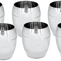 (Pack of 6) stainless steel dinner plates set of 6pc Glass Set Water/Juice Glass-image-17