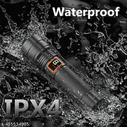 zeno volt (ZOOMABLE METAL LED TORCH)3 Modes Flashlight, Super Bright LED Light Torch 6 hrs Torch Emergency Light image 5