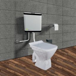 Premium Quality Super White Ceramic Commode With Stylish Flush Tank Floor Mounted S Trap Toilet Western Commode-7