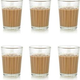 (Pack of 6) Tea Chai Milk Coffee Small Glass Cups Mug Best Items Home Glass Set Shot Glass-image-50